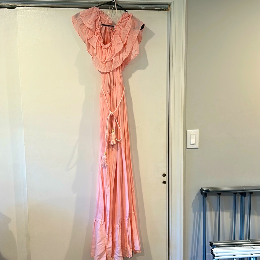 Maternity peasant dress.